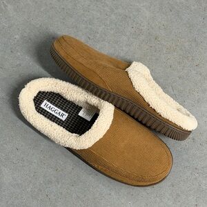 Haggar Men's Tan Loafers with Cream Trim